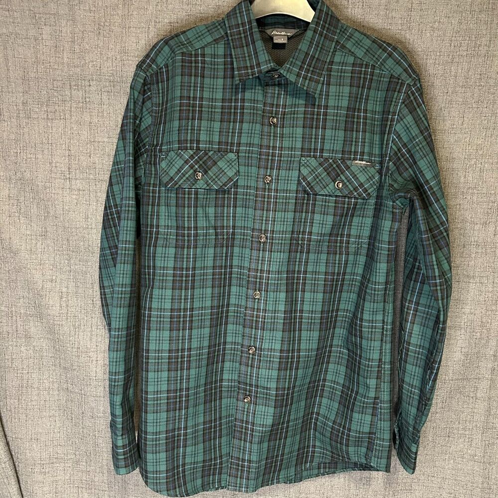 Eddie Bauer Long Sleeve Flannel Shirt Mens Size Small Pre Owned